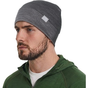 Merino Wool Beanie for Men & Women – 100% Merino Skull Cap 17.5um – All Season Unisex Adult Hat for Running, Hiking, Skiing(Grey Melange)