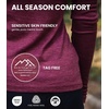 Merino Wool Base Layer Women – 100% Merino Wool Shirt Women Thermal Underwear Long Sleeve V-Neck T-Shirt for Hiking