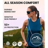 Merino Wool Tank Top Women – Active Merino Wool Undershirt Moisture Wicking Breathable Anti-Odor Lightweight Base Layer(Windsor Blue:racerback)