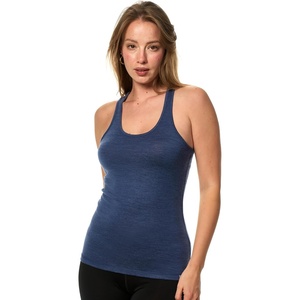 Merino Wool Tank Top Women – Active Merino Wool Undershirt Moisture Wicking Breathable Anti-Odor Lightweight Base Layer(Windsor Blue:racerback)