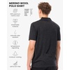 100% Merino Wool V Neck Polo Shirts for Men – Short & Long Sleeve Shirt | Lightweight, Breathable Merino Wool, Naturally Anti-Odor, Moisture-Wicking, Ideal for Work, Travel, Everyday Wear, Layering(Charcoal Grey)