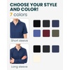 100% Merino Wool V Neck Polo Shirts for Men – Short & Long Sleeve Shirt | Lightweight, Breathable Merino Wool, Naturally Anti-Odor, Moisture-Wicking, Ideal for Work, Travel, Everyday Wear, Layering(Dark Olive)