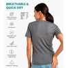 Merino.tech Merino Wool Shirt Women – 100% Merino Wool Base Layer Women Short Sleeve Tee(Perfect Gray)