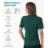 Merino.tech Merino Wool Shirt Women – 100% Merino Wool Base Layer Women Short Sleeve Tee(Rainforest Green)
