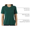 Merino.tech Merino Wool Shirt Women – 100% Merino Wool Base Layer Women Short Sleeve Tee(Rainforest Green)