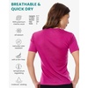 Merino.tech Merino Wool Shirt Women – 100% Merino Wool Base Layer Women Short Sleeve Tee(Royal Fuchsia)