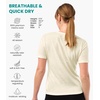 Merino.tech Merino Wool Shirt Women – 100% Merino Wool Base Layer Women Short Sleeve Tee(White Creamy)