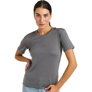 Merino.tech Merino Wool Shirt Women – 100% Merino Wool Base Layer Women Short Sleeve Tee(Perfect Gray)