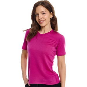 Merino.tech Merino Wool Shirt Women – 100% Merino Wool Base Layer Women Short Sleeve Tee(Royal Fuchsia)