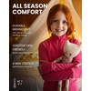 100% Merino Wool Kids Quarter Zip – Midweight Thermal Base Layer 1/4 Zip(260 Perfect Grey)