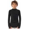 100% Merino Wool Kids Quarter Zip – Midweight Thermal Base Layer 1/4 Zip(260 Charcoal Grey)