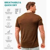 100% Merino Wool T-Shirt Men – Base Layer Top Undershirt with Hiking Socks(Artichoke Green)