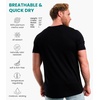 100% Merino Wool T-Shirt Men – Base Layer Top Undershirt with Hiking Socks(.Black Ink)