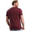 100% Merino Wool T-Shirt Men – Base Layer Top Undershirt with Hiking Socks(.Burgundy Wine)