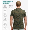 100% Merino Wool T-Shirt Men – Base Layer Top Undershirt with Hiking Socks(.Camo)