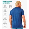 100% Merino Wool T-Shirt Men – Base Layer Top Undershirt with Hiking Socks(Chicago Blues)