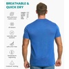 100% Merino Wool T-Shirt Men – Base Layer Top Undershirt with Hiking Socks(Cobalt Blue)