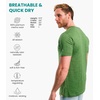 100% Merino Wool T-Shirt Men – Base Layer Top Undershirt with Hiking Socks(Olive Grove)