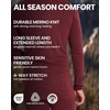 100% Merino Wool Base Layer Mens – Thermal Underwear, Beanie, Neck Gaiter(260 Charcoal Grey)