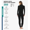 100% Merino Wool Base Layer Women – Quarter Zip Thermal Underwear Set(250 Charcoal Grey Zip-up)