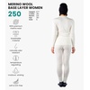 100% Merino Wool Base Layer Women – Thermal Set Top & Bottom with Beanie(Natural Merinos Cream)