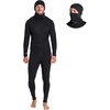 100% Merino Wool Base Layer Mens – Thermal Underwear, Beanie, Neck Gaiter(260 Charcoal Grey)