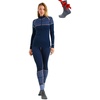 100% Merino Wool Base Layer Women – Quarter Zip Thermal Underwear Set(250 Nordic Tale Berry Zip-up)