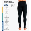 100% Merino Wool Base Layer Mens Pants – Thermal Underwear Long Johns(. 320 Charcoal Grey)