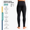 100% Merino Wool Base Layer Mens Pants – Thermal Underwear Long Johns(. Charcoal Grey 250)