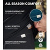 100% Merino Wool Base Layer Mens Pants – Thermal Underwear Long Johns(250 Denim Blue)