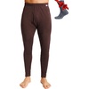 100% Merino Wool Base Layer Mens Pants – Thermal Underwear Long Johns(Chocolate 250)