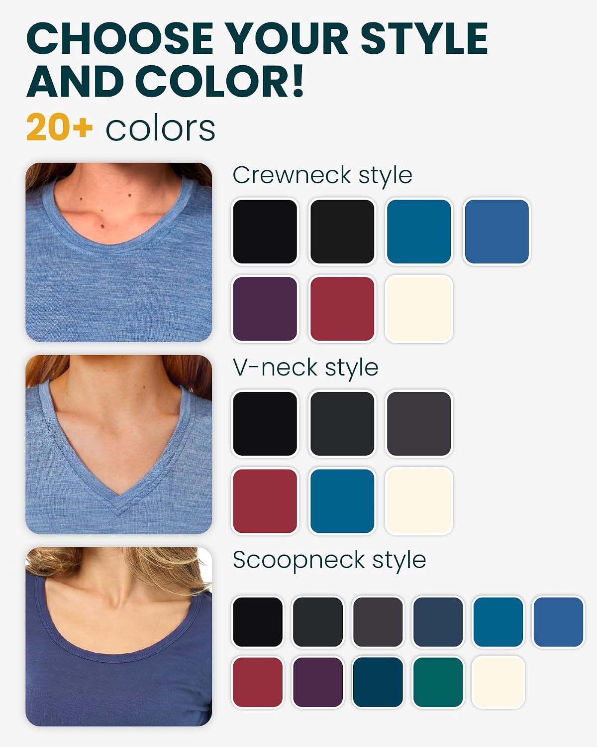 image:image100 Merino Wool Base Layer Women Thermal Merino Wool Shirt WomenV 190 Melange Black