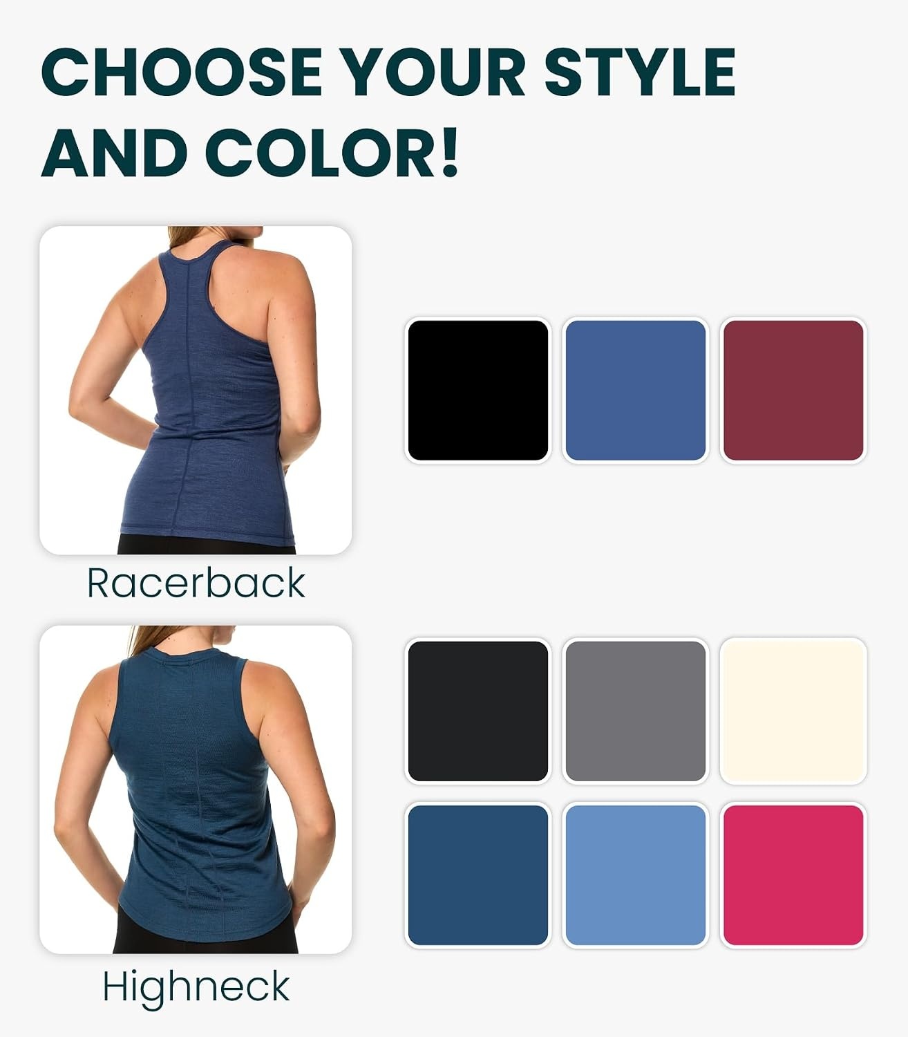 image:image100 Merino Wool Tank Top Women Active Sleeveless Undershirt Base LayerH Red