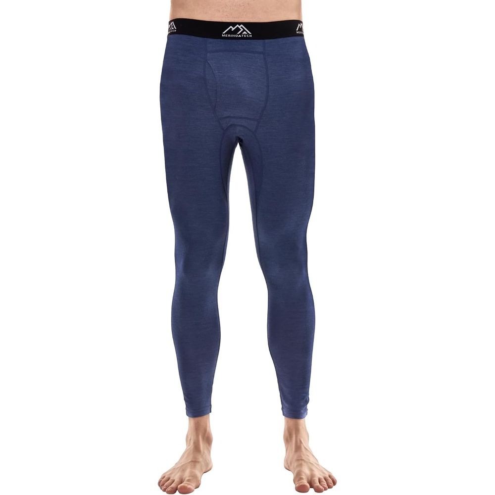 image:image100 Merino Wool Base Layer Mens Long Johns Thermal Underwear Bottoms200 Windsor Blue