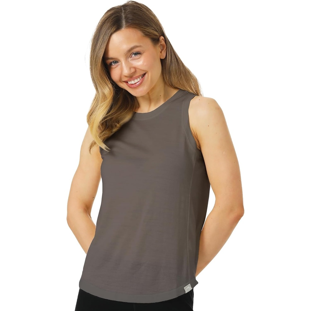 image:image100 Merino Wool Tank Top Women Active Sleeveless Undershirt Base LayerH Perfect Grey