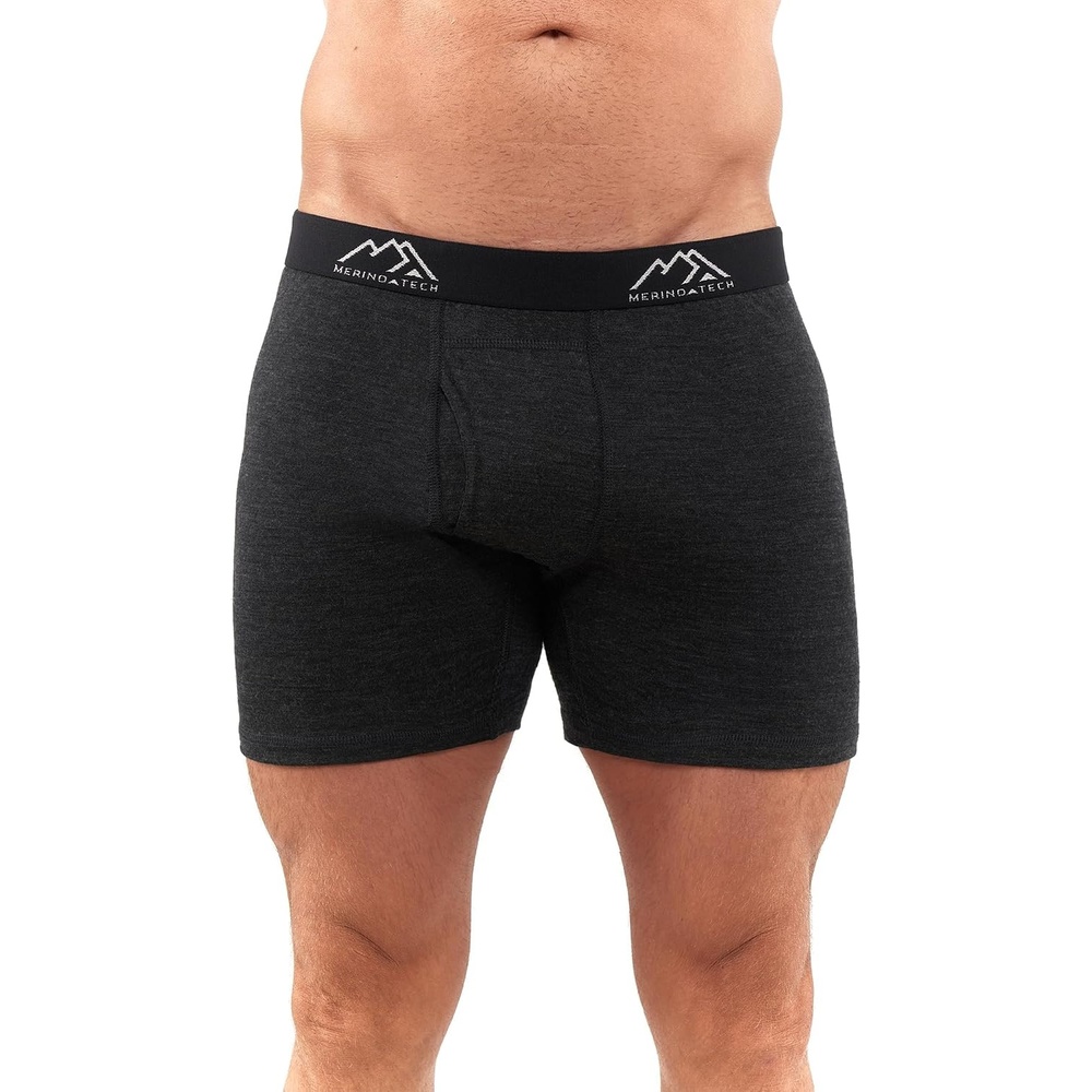 image:image100 Merino Wool Underwear Mens  12 Pack Boxer Briefs for Men 175um1 Pack  190 Charcoal Grey
