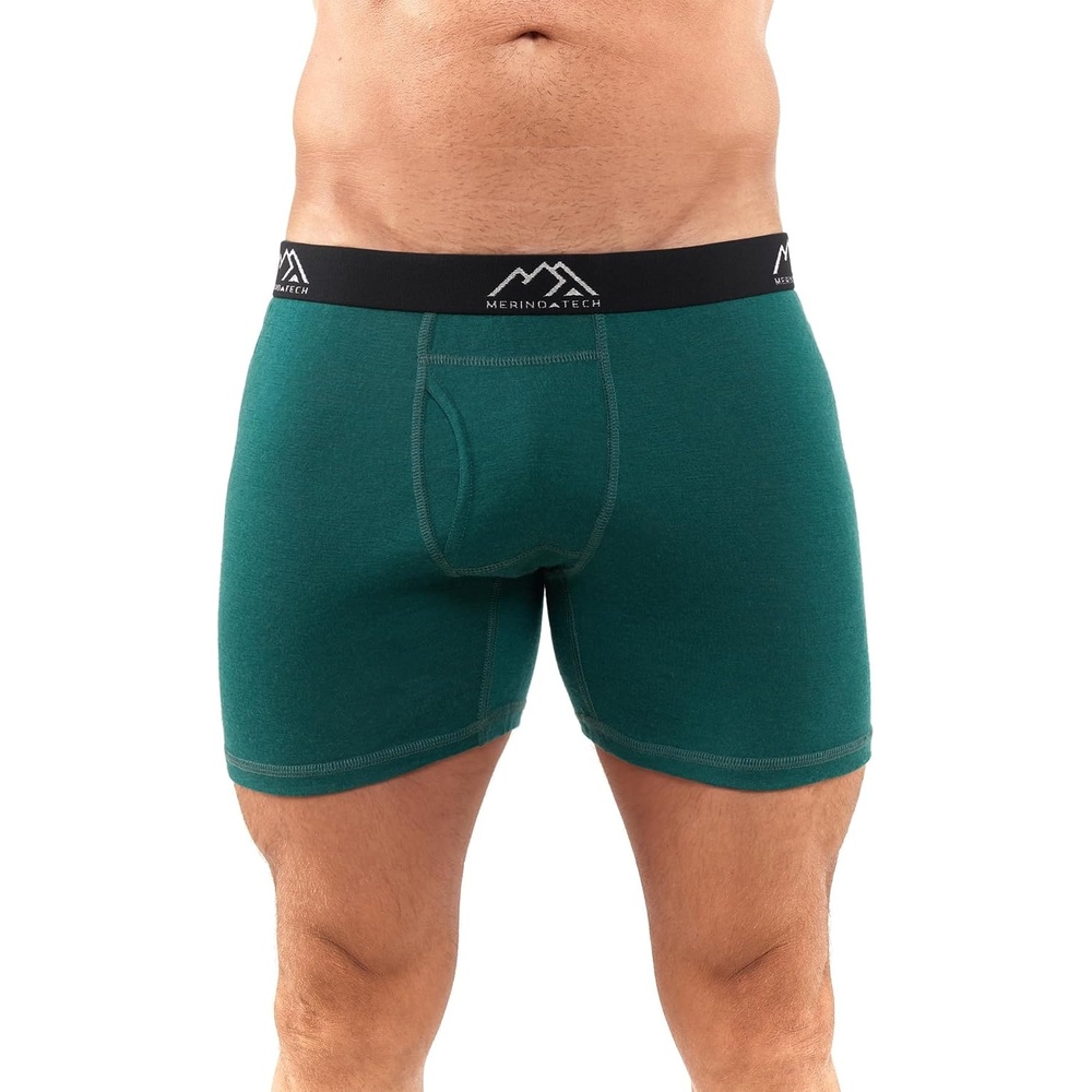 image:image100 Merino Wool Underwear Mens  12 Pack Boxer Briefs for Men 175um1 Pack  190 Forest Green
