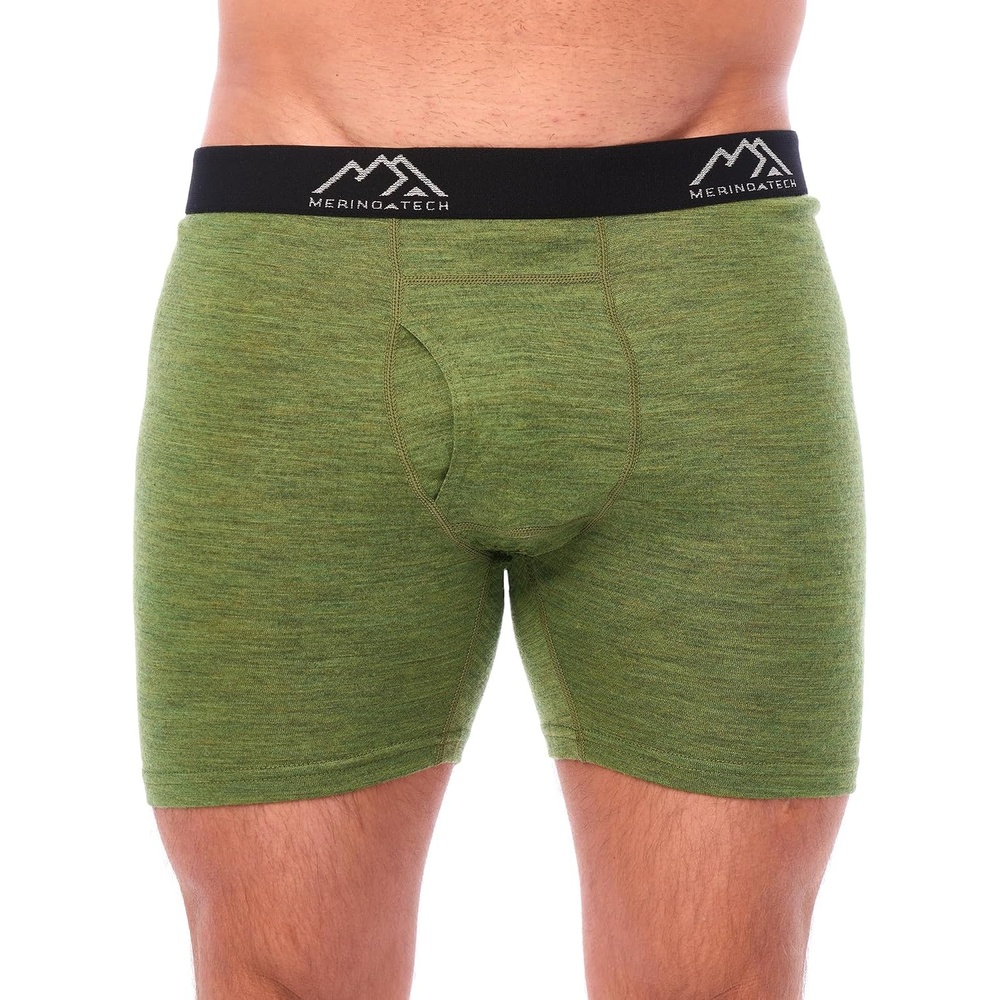 image:image100 Merino Wool Underwear Mens 12 Pack Boxer Briefs for Men 175um1 Pack 190 Olive Green