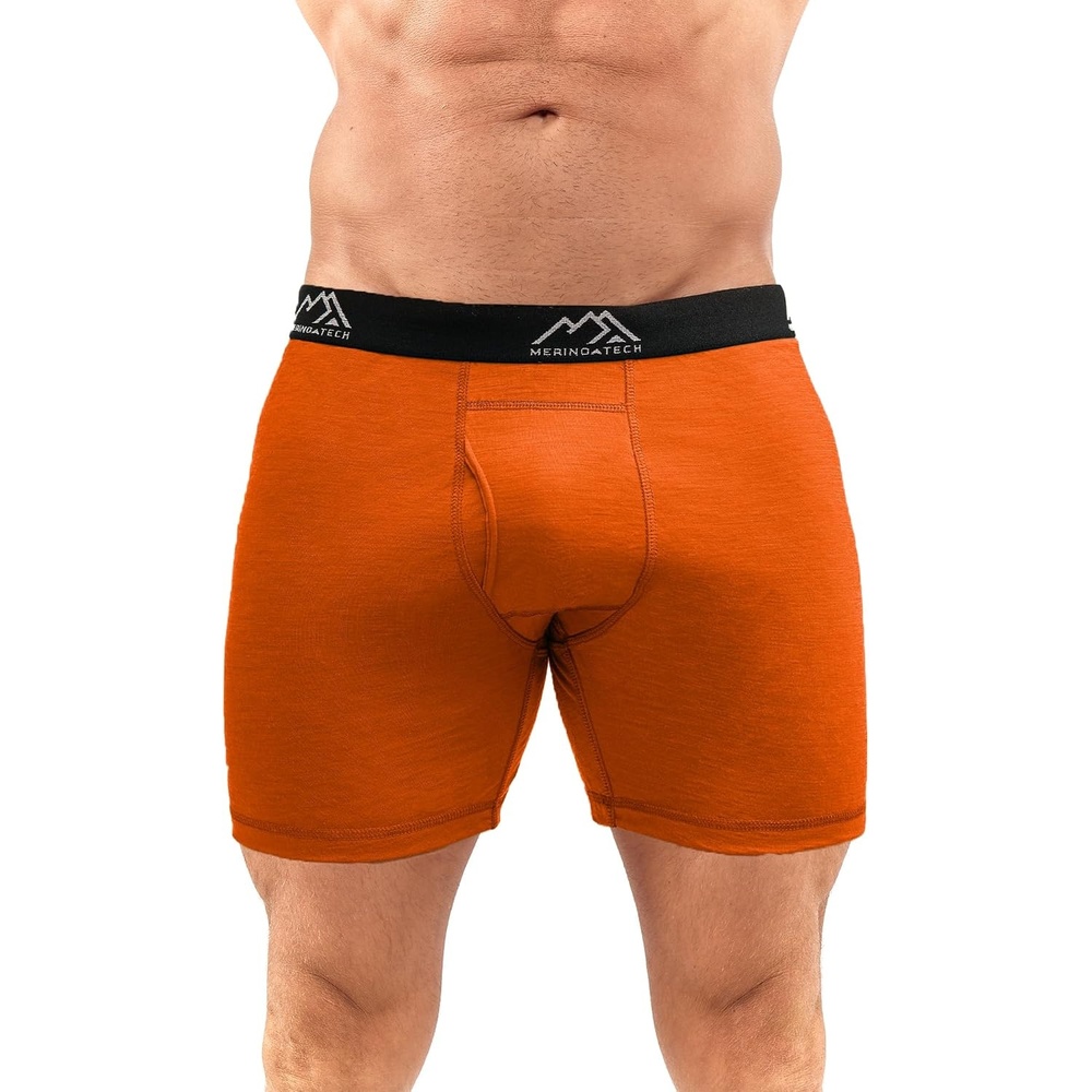 image:image100 Merino Wool Underwear Mens 12 Pack Boxer Briefs for Men 175um1 Pack 190 Rusty Orange