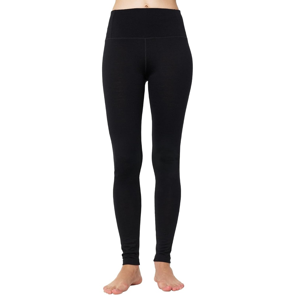 image:imageMerino Wool Base Layer Women Pants Thermal Leggings for Women Long Johns Small 200 Black