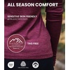 100% Merino Wool Base Layer Women – Thermal Merino Wool Shirt Women(S: 190 Burgundy)