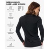 100% Merino Wool Base Layer Women – Thermal Merino Wool Shirt Women(V: 190 Charcoal Grey)