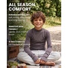 100% Merino Wool Kids Long Sleeve Turtleneck, Midweight Thermal Base Layer(260 Navy)