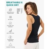 100% Merino Wool Tank Top Women – Active Sleeveless Undershirt Base Layer(B: Charcoal)