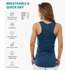 100% Merino Wool Tank Top Women – Active Sleeveless Undershirt Base Layer(B: Denim)