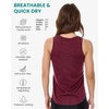 100% Merino Wool Tank Top Women – Active Sleeveless Undershirt Base Layer(H: Burgundy)
