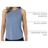 100% Merino Wool Tank Top Women – Active Sleeveless Undershirt Base Layer(H: Deep Blue)