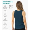 100% Merino Wool Tank Top Women – Active Sleeveless Undershirt Base Layer(H: Denim)