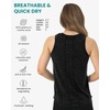 100% Merino Wool Tank Top Women – Active Sleeveless Undershirt Base Layer(H: Heathered Black)
