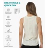 100% Merino Wool Tank Top Women – Active Sleeveless Undershirt Base Layer(H: Off White)